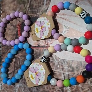 Colorful Beaded Kids Bracelets Set